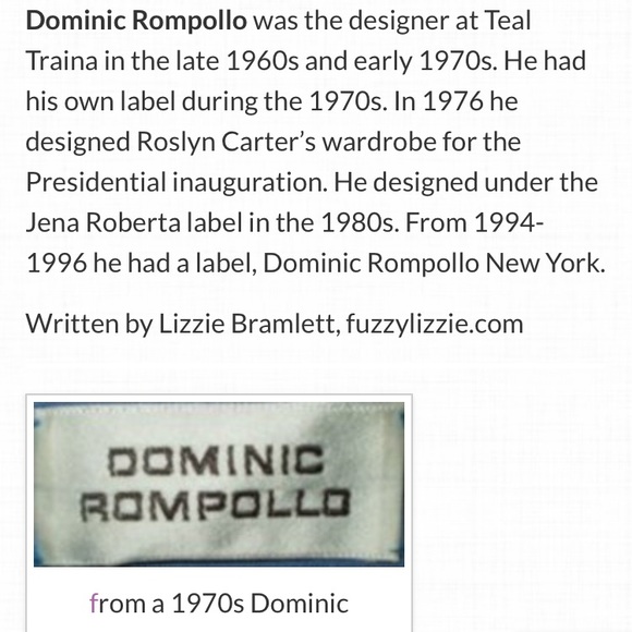 Vintage | rare designer dress by Dominic Rompollo - Picture 7 of 8